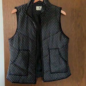Betsy’s boutique shop black and white polkadot vest